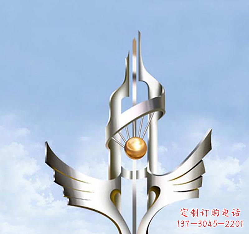 益阳不锈钢抽象创意翅膀雕塑