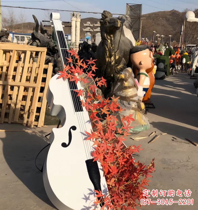 益阳不锈钢抽象大提琴雕塑12