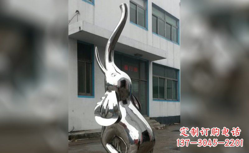 益阳不锈钢抽象大象雕塑