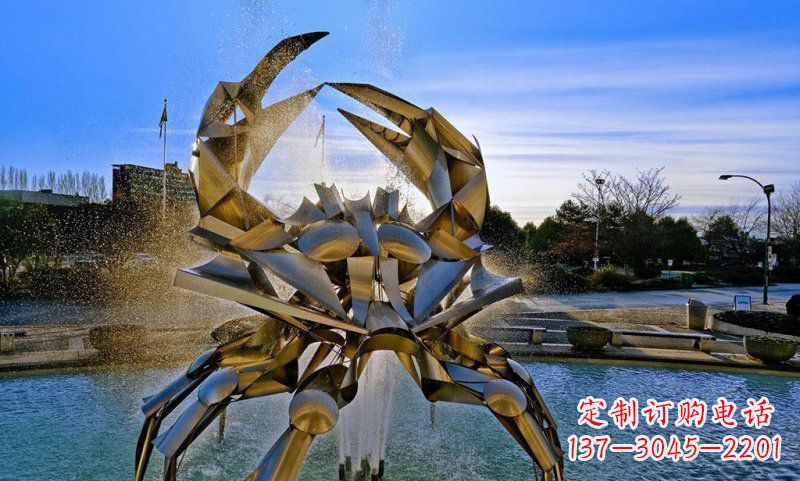 益阳不锈钢抽象大型螃蟹雕塑