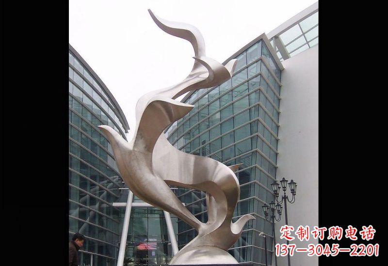 益阳不锈钢抽象大雁雕塑