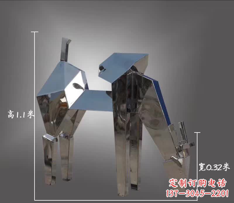 益阳不锈钢动物雕塑——鹿
