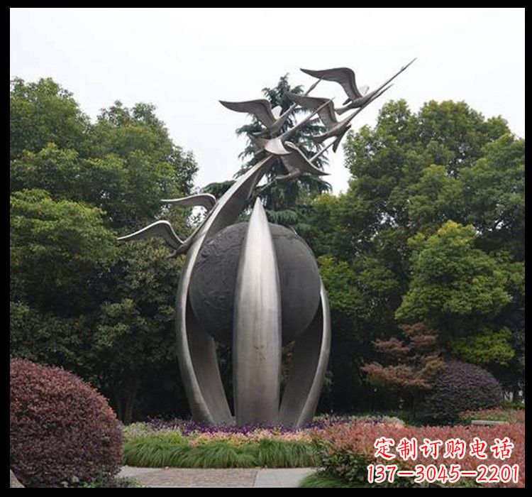益阳不锈钢天鹅雕塑