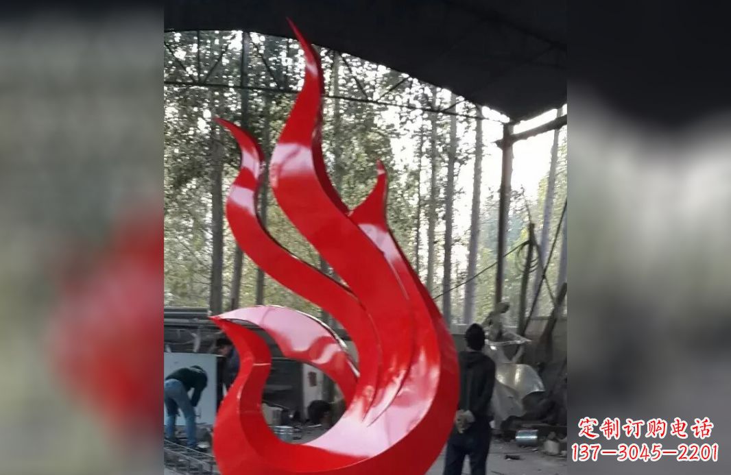 益阳不锈钢抽象凤凰雕塑 (6)