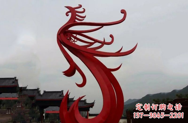 益阳精美不锈钢凤凰雕塑