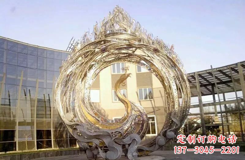 益阳不锈钢凤凰涅槃雕塑