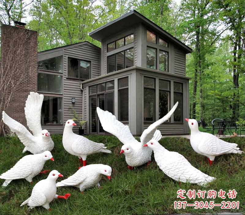 益阳不锈钢制作的精美鸽子雕塑