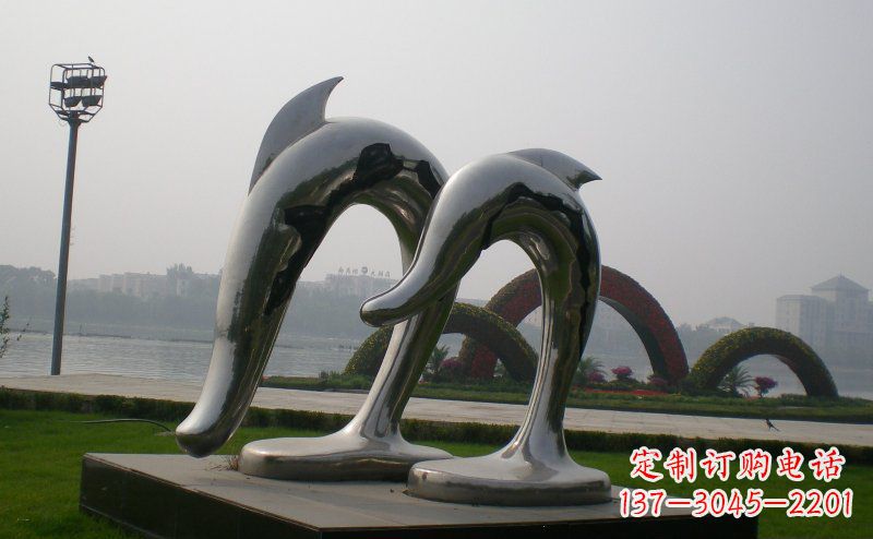 益阳精美不锈钢海豚雕塑