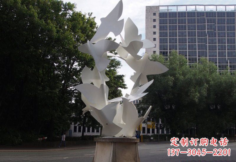 益阳不锈钢抽象和平鸽雕塑