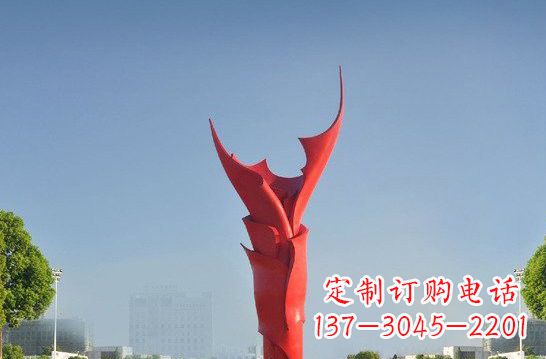 益阳不锈钢火炬雕塑——点燃友谊之火