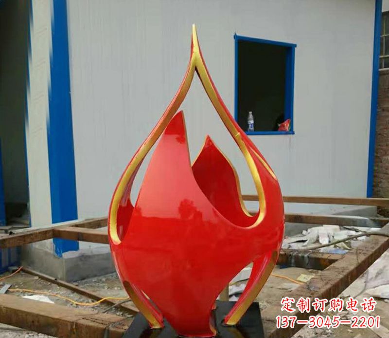 益阳不锈钢抽象火龙果广场雕塑