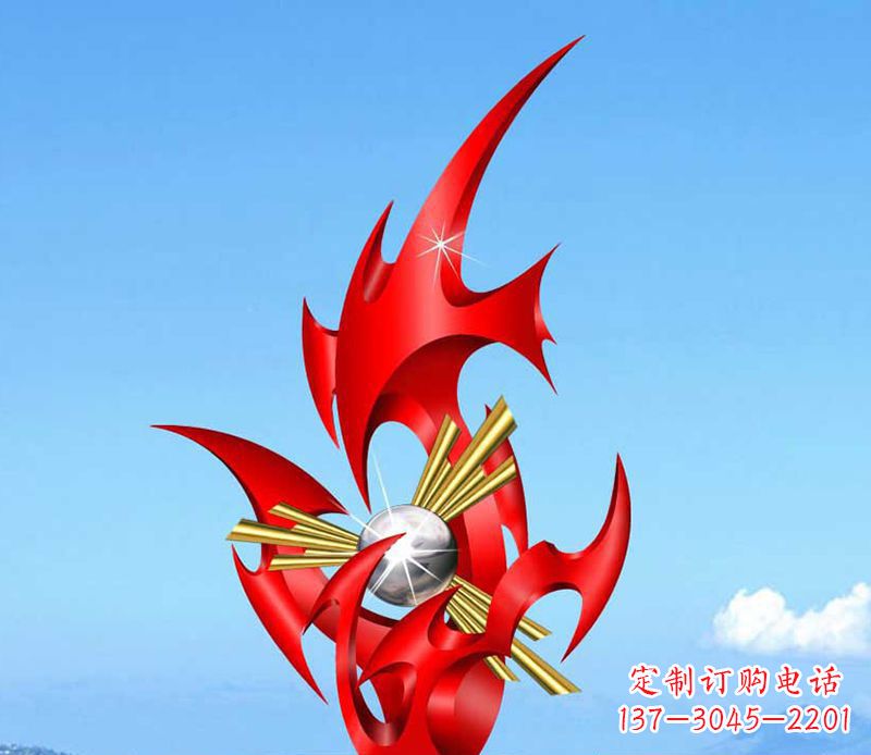 益阳不锈钢火苗雕塑