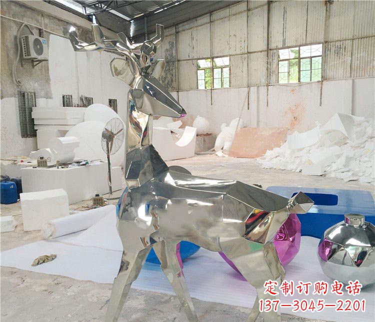 益阳不锈钢梅花鹿雕塑