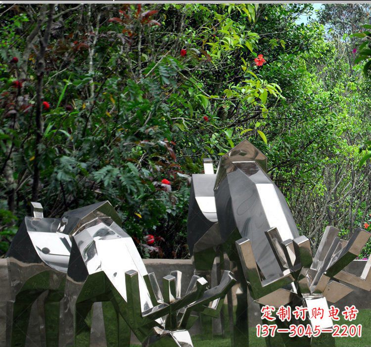 益阳精致的不锈钢麋鹿雕塑