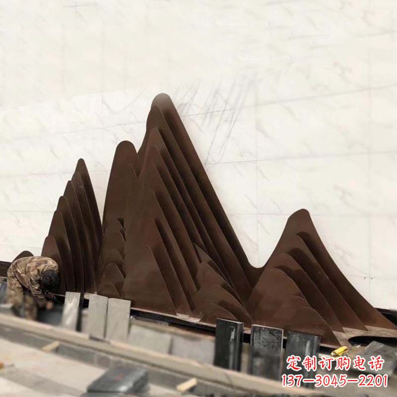 益阳不锈钢抽象假山景观
