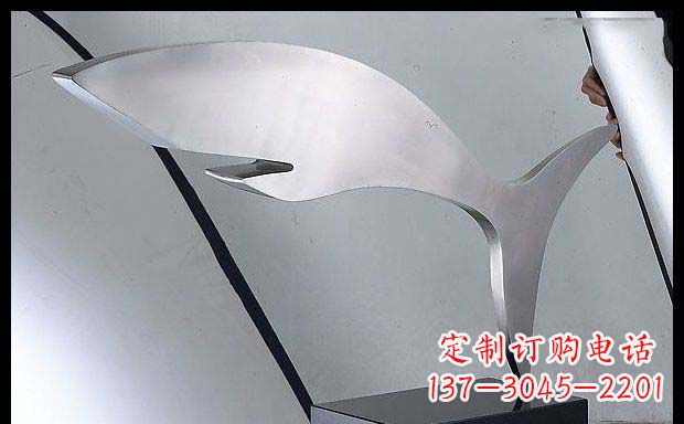 益阳不锈钢抽象鲸鱼雕塑