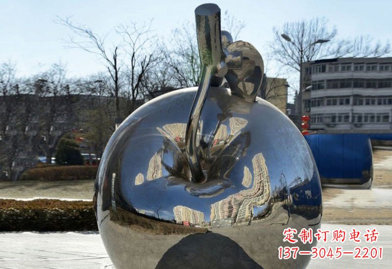 益阳精致的不锈钢苹果雕塑