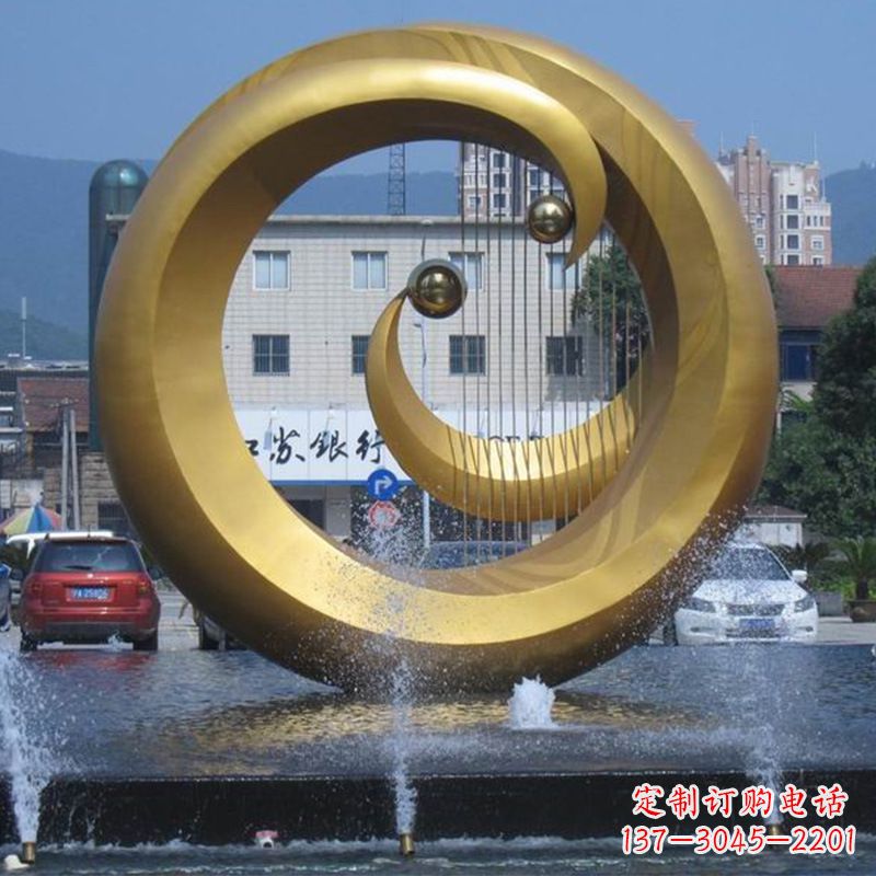 益阳不锈钢喷泉雕塑美丽与宁静