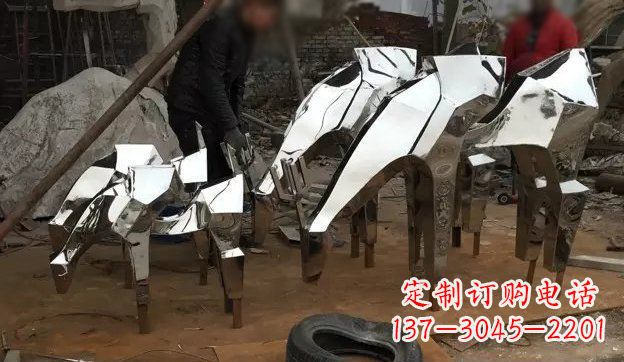 益阳不锈钢抽象马雕塑 (2)