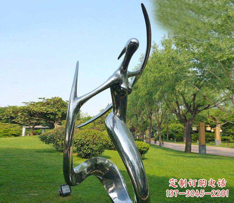 益阳不锈钢抽象美女跳舞雕塑