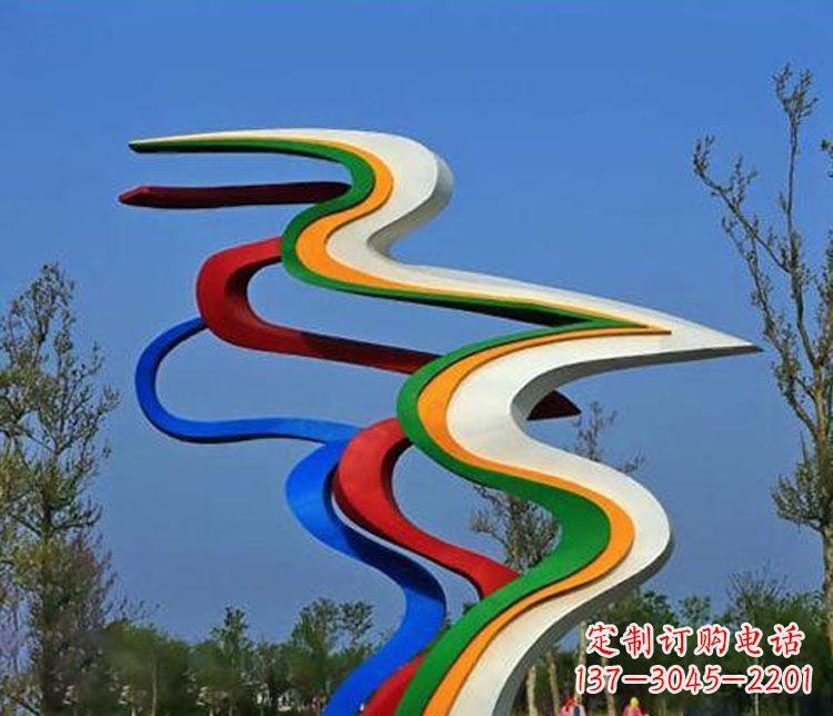 益阳精美不锈钢飘带雕塑