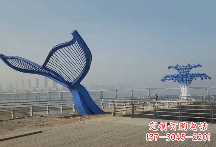 益阳不锈钢鲸鱼雕塑