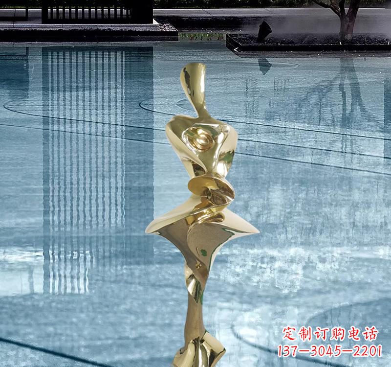 益阳不锈钢抽象人体雕塑