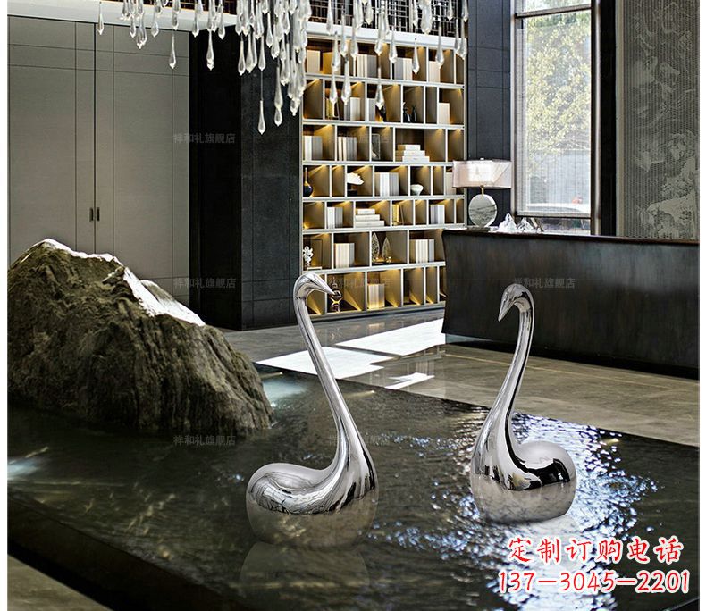 益阳精致的不锈钢天鹅雕塑