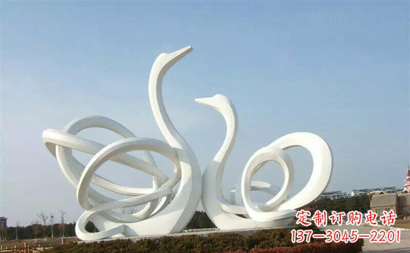 益阳不锈钢制作的天鹅雕塑