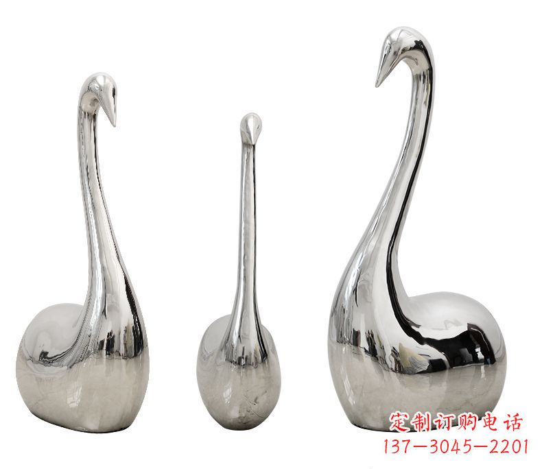 益阳精美不锈钢天鹅雕塑