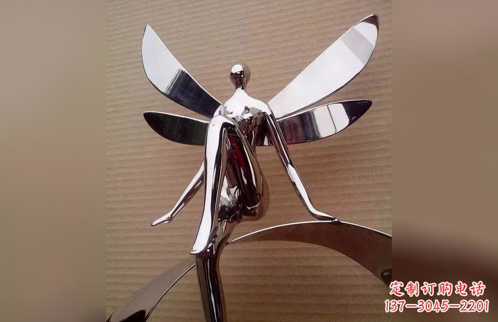 益阳不锈钢抽象天使人物雕塑