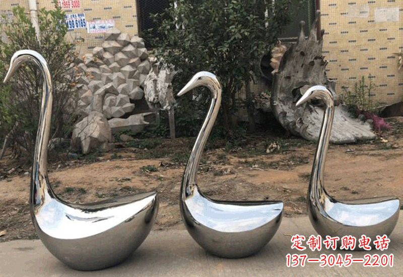 益阳不锈钢制作的天鹅雕塑