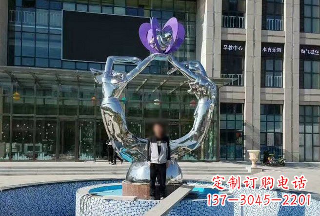 益阳不锈钢抽象女孩雕塑