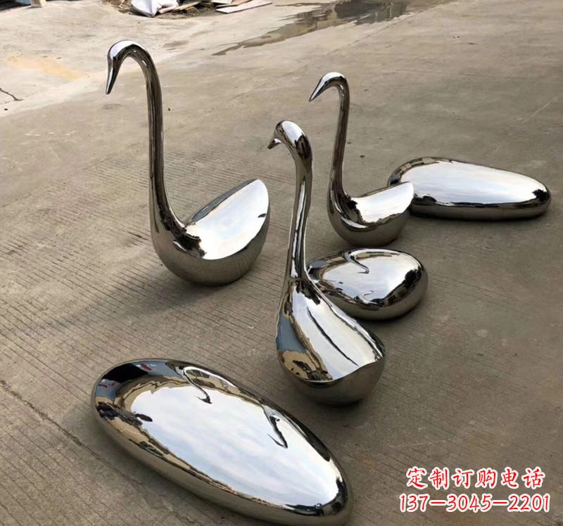 益阳不锈钢抽象仙鹤雕塑