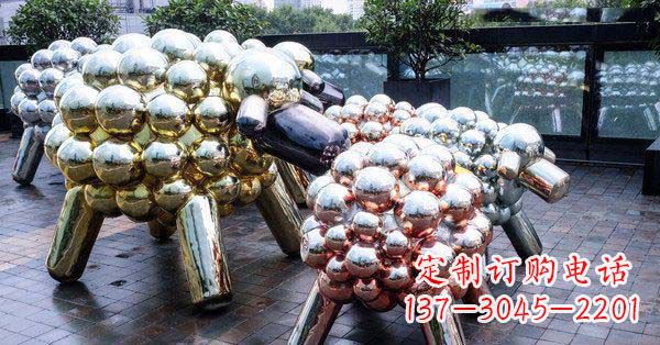 益阳不锈钢羊雕塑艺术与美感相结合