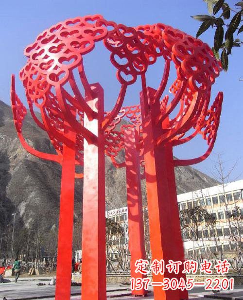 益阳不锈钢树叶雕塑