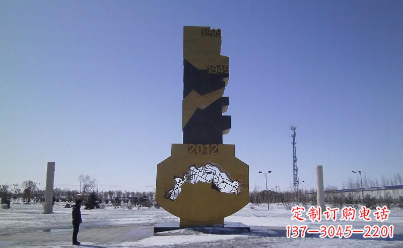 益阳不锈钢抽象钥匙雕塑——精美装饰品