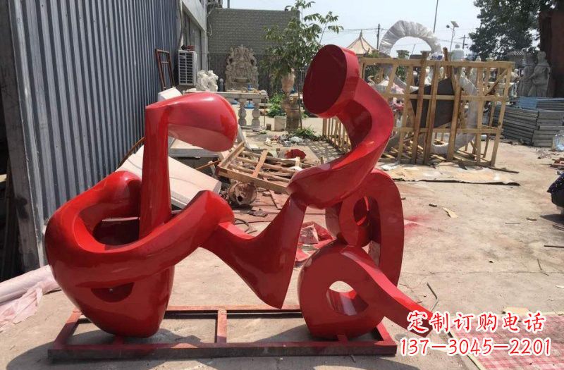 益阳不锈钢音符雕塑传递美丽的音乐