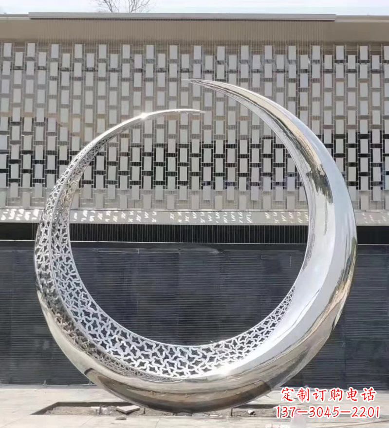益阳不锈钢月亮雕塑精美的艺术之作