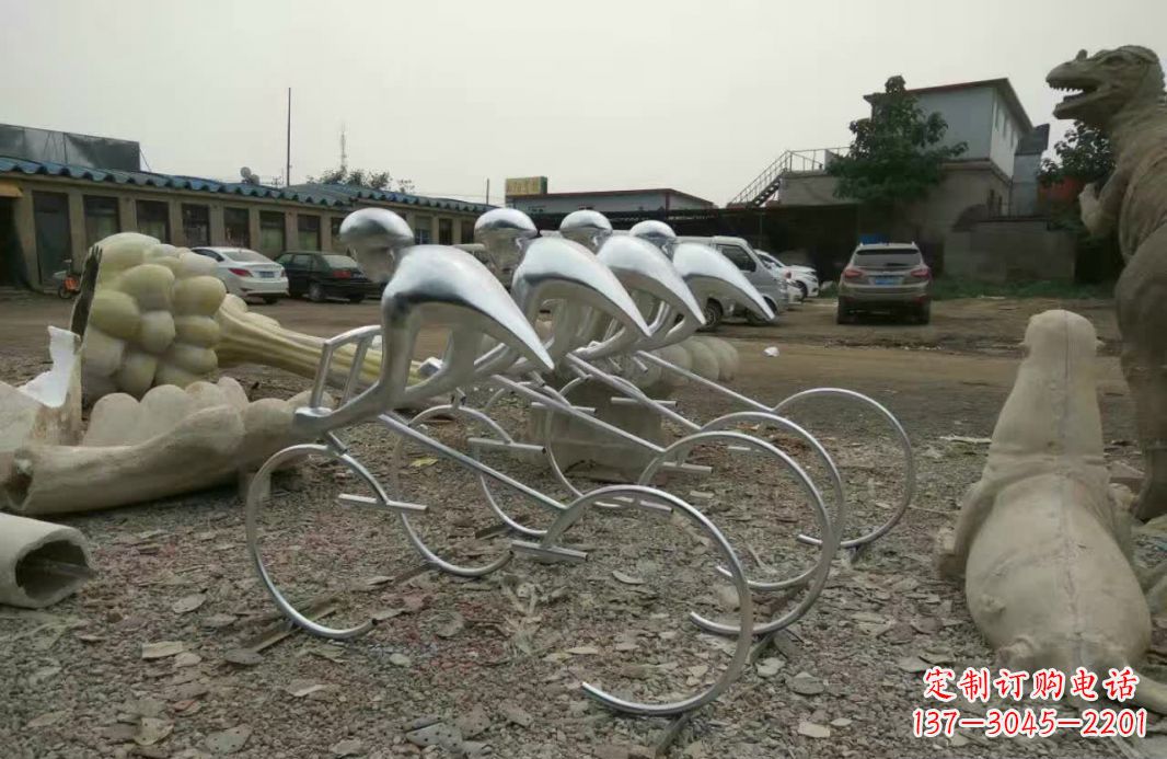 益阳不锈钢自行车雕塑