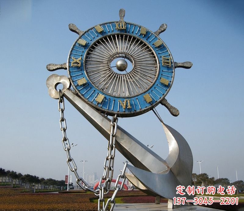 益阳不锈钢船舵雕塑 广场