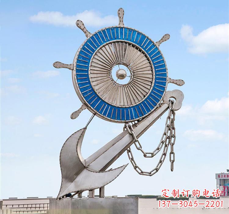 益阳不锈钢船舵雕塑2