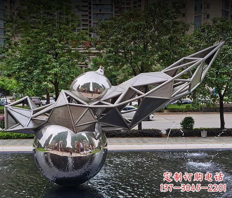 益阳不锈钢葫芦雕塑美丽耐用的艺术杰作