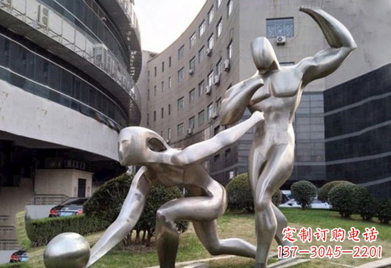 益阳不锈钢保龄球雕塑——精美绝伦