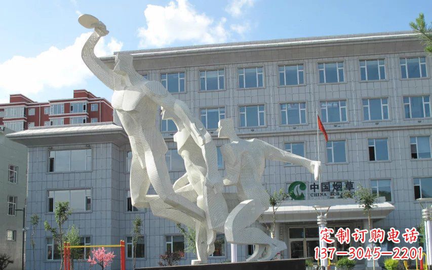 益阳不锈钢打乒乓球人物雕塑