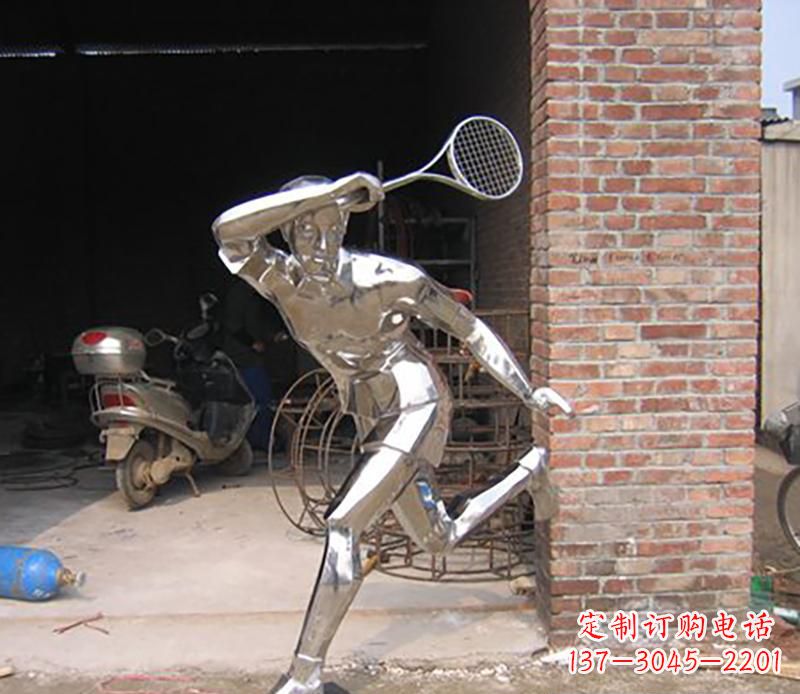 益阳不锈钢打羽毛球雕塑