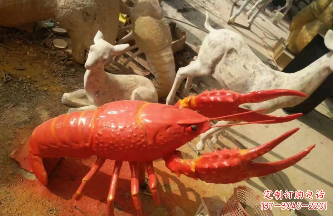 益阳不锈钢大龙虾雕塑象征着力量与美丽