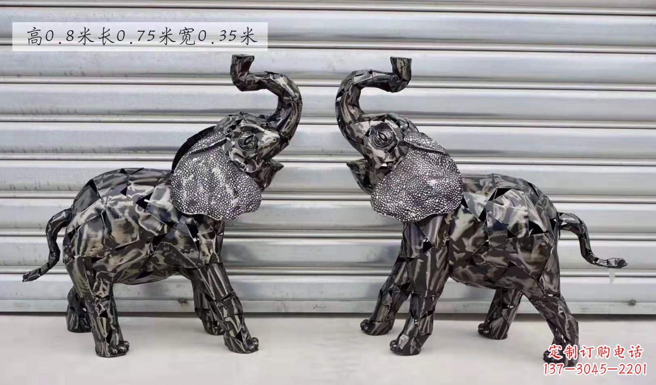 益阳不锈钢大象雕塑精美的摆件装饰