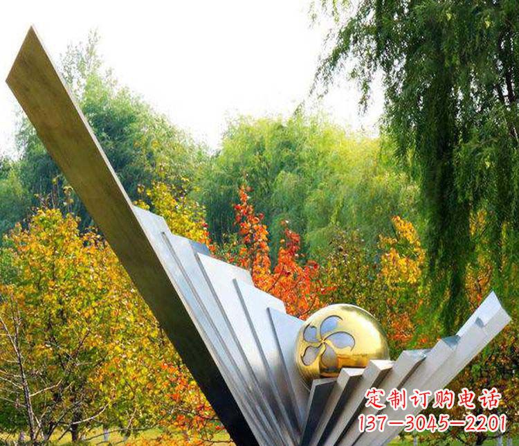 益阳不锈钢大型翅膀景观雕塑