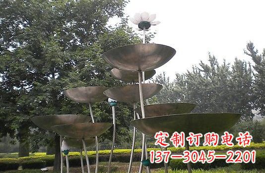 益阳不锈钢大型荷叶雕塑